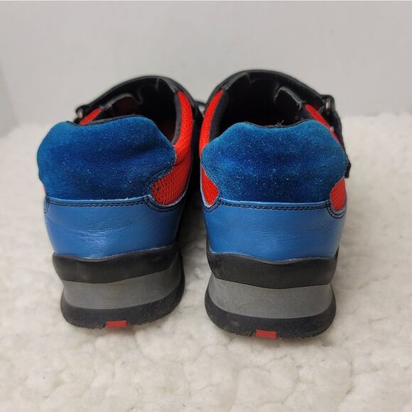 Prada Sport Womens Sneaker Shoes Sise 9 Black Red Blue Strappes Closure - Picture 4 of 16